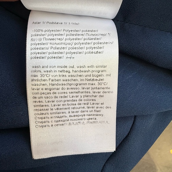 ESCADA Sport Floral Ruffle Wrap Dress EU 38 Blue Red Long Sleeve Midi MSRP $695 - Picture 11 of 11